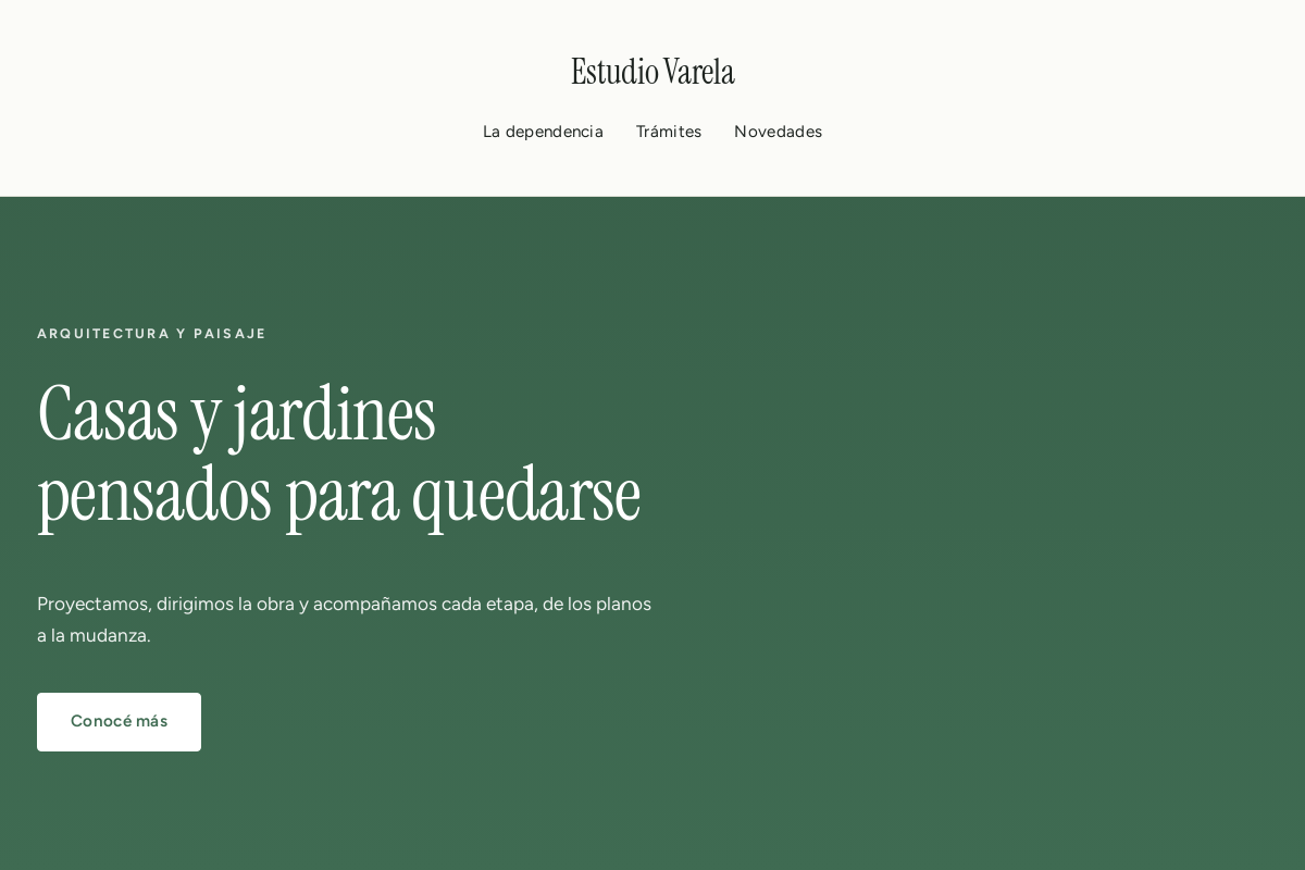 Portada de un sitio con el tema Lino