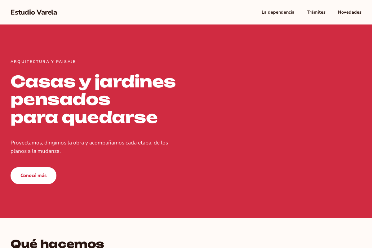 Portada de un sitio con el tema Pomelo